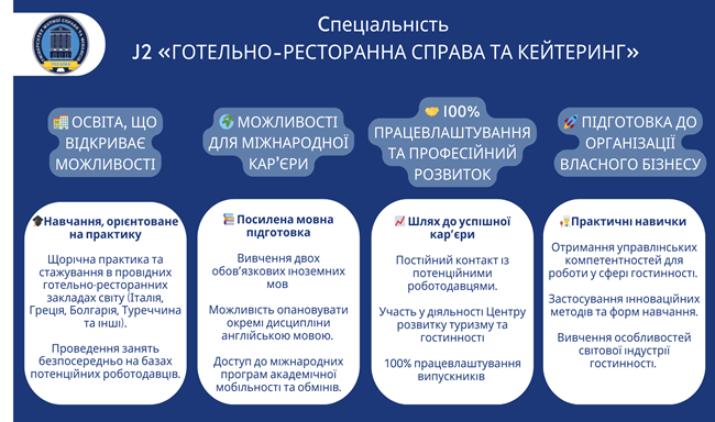 J2 Готельно-ресторанна справа та кейтеринг