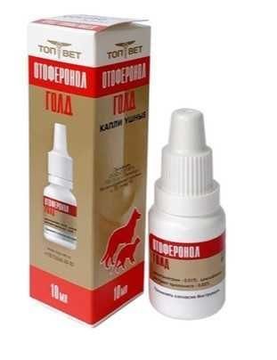 Отоферонол Голд краплі вушні для собак та кішок, 10 мл * купити ...